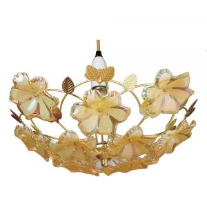 37cm Gold Acrylic Uplighter in Brass