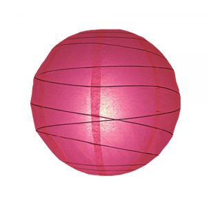 Fucshia Irregular Bamboo Paper Lantern