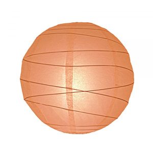 Peach Irregular Bamboo Paper Lantern