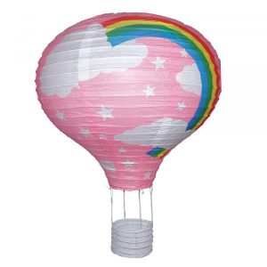 16inch (40cm) Pink Rainbow Balloon Paper Lantern