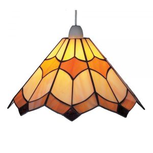 30cm Beige/Brown Coolie Bistro Shade