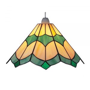30cm Beige/Green Coolie Bistro Shade