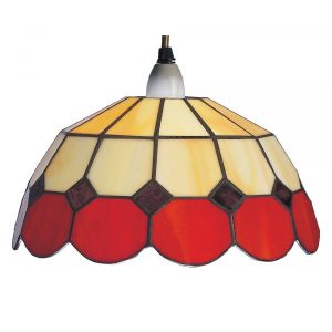 Beige/Red 30cm EasyFit Bistro Shade