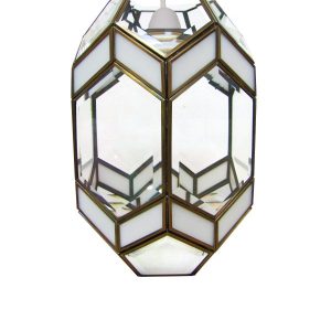 Bevelled Pendant with White Glass (EasyFit)