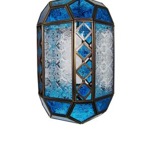 Blue and Clear Seeded glass Pendant (EasyFit)