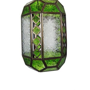 Green and Clear Seeded glass Pendant (EasyFit)