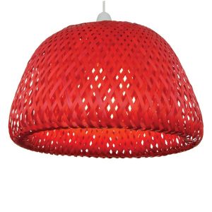 32cm Red Large Double Dome Mesh Shade