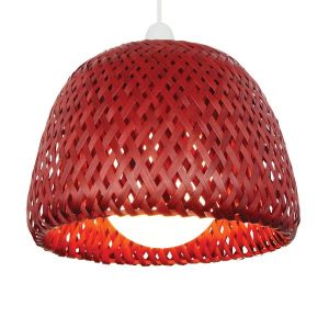 21cm Red Small Double Dome Mesh Shade