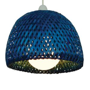 21cm Blue Small Double Dome Mesh Shade
