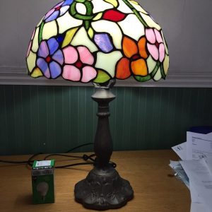 30cm Stained Glass Spring Flower Tiffany Table Lamp