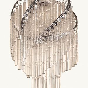 Chrome Spiral Frame Clear glass Rods