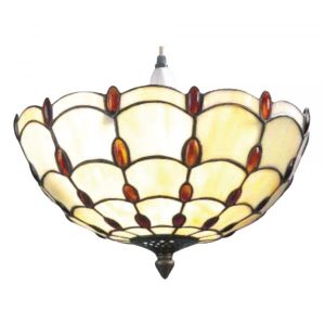 35cm Amber Jewelled Uplighter