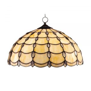 40cm Clear Jewel Tiffany Pendant with AB1 Antique Brass Suspension Chain