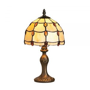 20cm Amber Jewel Tiffany Table Lamp