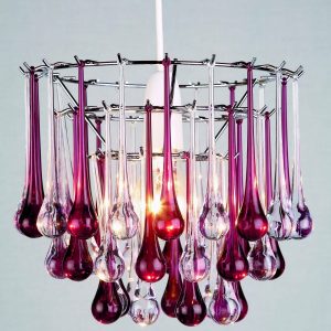 Burgundy Acrylic Snowdrop With Chrome