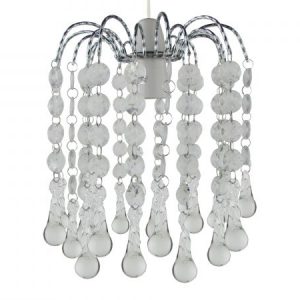 2 Tier Clear Fountain Drop Pendant