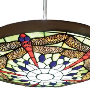 40cm Blue and Green EasyFit Tiffany Uplighter