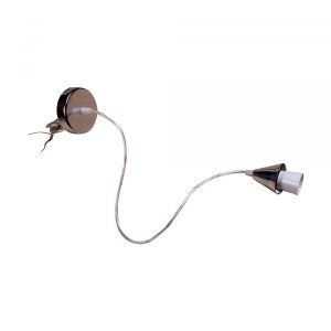 Chrome Ceiling Plate Clear Flex E27 Bulb Holder