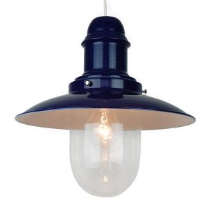 30cm Navy Blue EasyFit Fishermans Lamp Shade