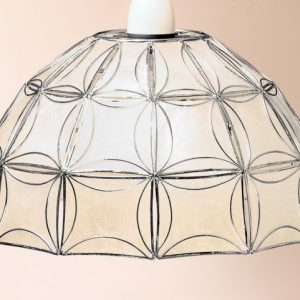 Natural Capiz Shell with Silver frame