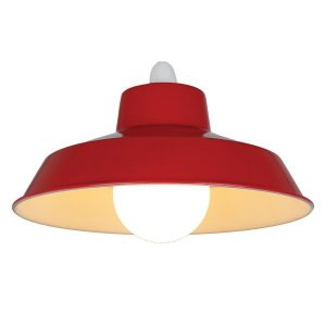 30cm Classic Metal Pluto Shade in Deep Red