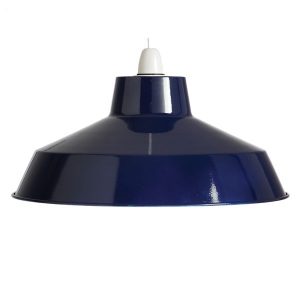 30cm Classic Metal Pluto Shade in Navy Blue