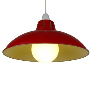 30cm Battersea Shade/Illuminated funnel in Deep Red