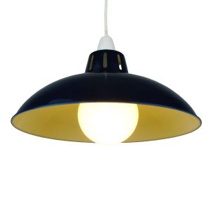 30cm Battersea Shade/Illuminated funnel in Navy Blue
