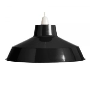 35cm Classic Metal Pluto Shade in Black