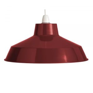 30cm Classic Metal Pluto Shade in Burgundy