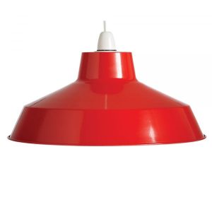 35cm Classic Metal Pluto Shade in deep Red