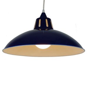 40cm Battersea Shade/Illuminated funnel in Navy Blue