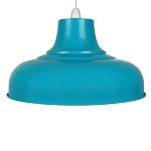 40cm Large Metal Saturn EasyFit Saturn Shade in Duck Egg Blue