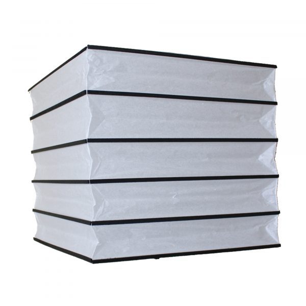 Square 12inch (30cm) Hako Strut Paper Lantern – Black