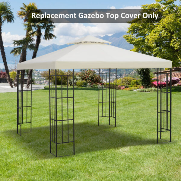 Outsunny 3 x 3m Gazebo Canopy Roof Top Replacement Cover Spare Part   TOP ONLY