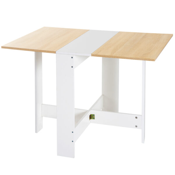 HOMCOM Particle Board Wooden Foldable Dining Table Writing Computer Desk PC Workstation Space Saving Home Office Oak &