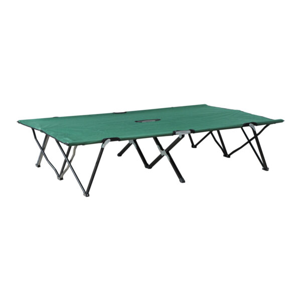 Outsunny Double Camping Cot Foldable Sunbed Outdoor Patio Sleeping Bed Super Light w/ Carr Bag