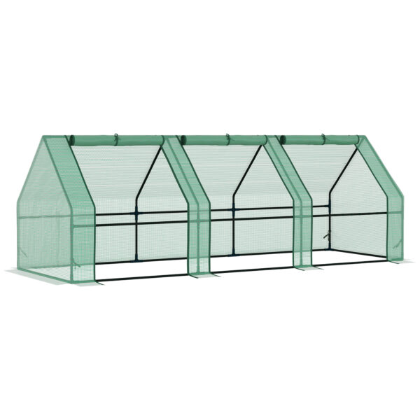 Outsunny 270 x 90 x 90 cm Steel Frame Poly Tunnel Steeple house