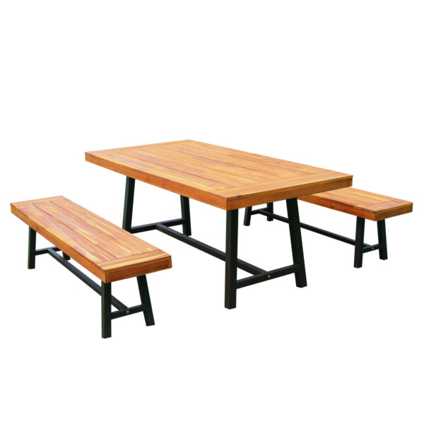 Outsunny 3 Pieces Set, AcaciaNatural Wood Colour