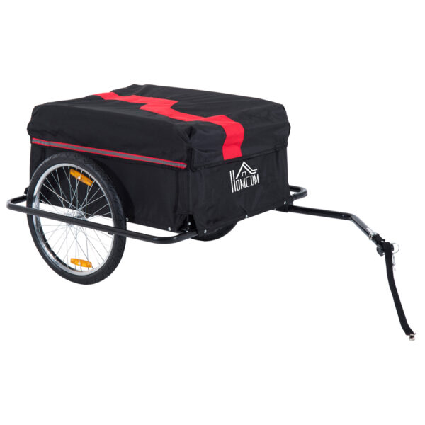 HOMCOM Bike Cargo Trailer W/Removable Cover/