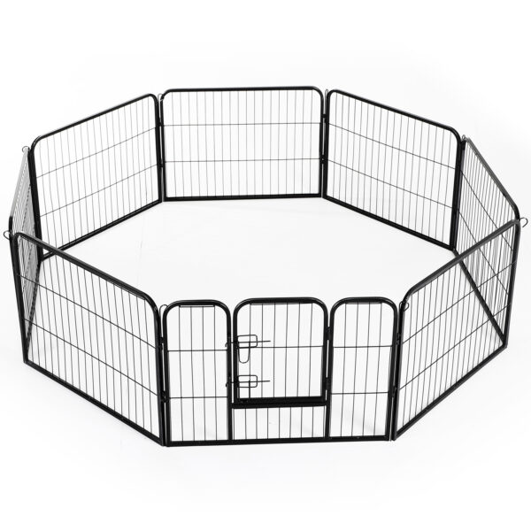 PawHut Heavy Duty Dog Pet Puppy Metal Playpen Play Pen Rabbit Pig Hutch Run Enclosure Foldable  80 x 60 cm Small