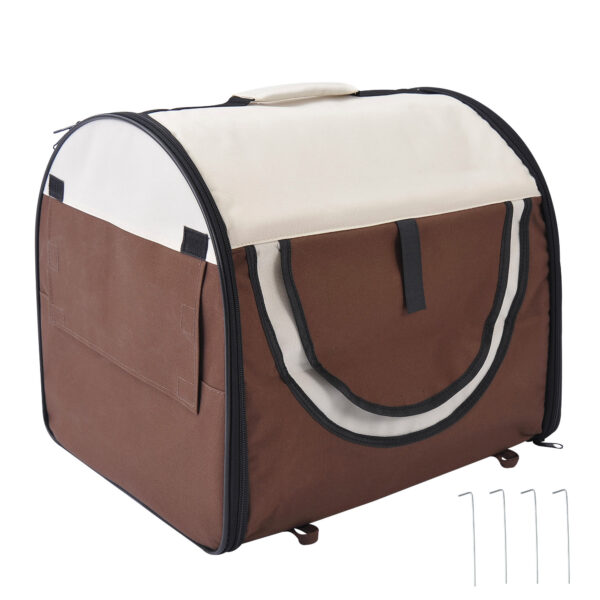 Pawhut Pet Carrier Folding Cat Carrier Dog Bag Fabric Soft Pet Crate, 46 x 36 x 41 cm,