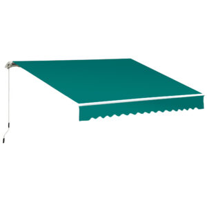 Outsunny 3.5 x 2.5 m Garden Patio Manual Awning Canopy Sun Shade Shelter with Winding Handle