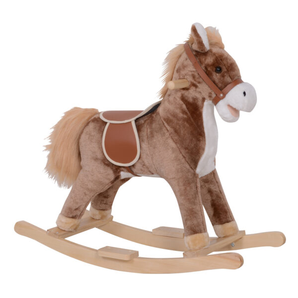 HOMCOM Kids Plush Rocking Horse/