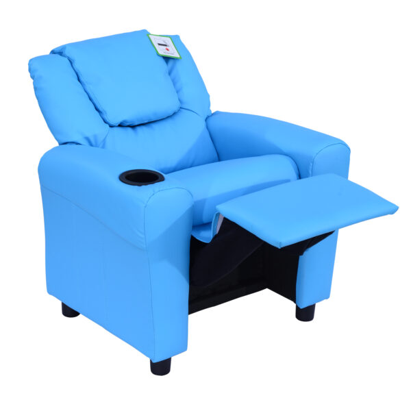 HOMCOM Childrens Recliner Armchair W/ Cup Holder
