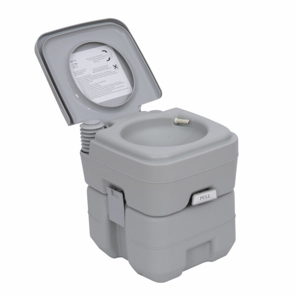 Outsunny Portable Travel Mobile Toilet Outdoor Camping Handle WC