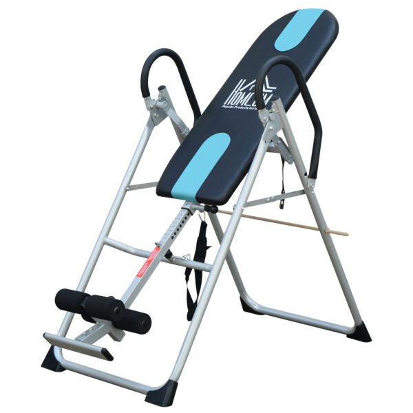 HOMCOM Foldable Gravity Inversion Table Back Therapy Home Fitness Bench