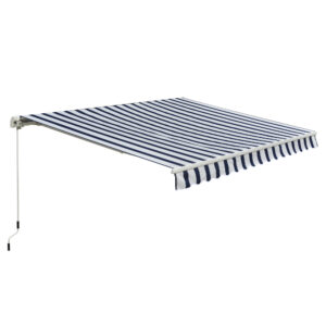 Outsunny Garden Patio Manual Retractable Awning Canopy Sun Shade Shelter, 3m x 2.5m/