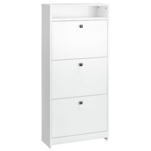 HOMCOM Shoe Storage Cabinet With 3 Drawers, Chipboard
