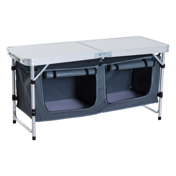 Outsunny Adjustable Aluminum Picnic TablePebbles